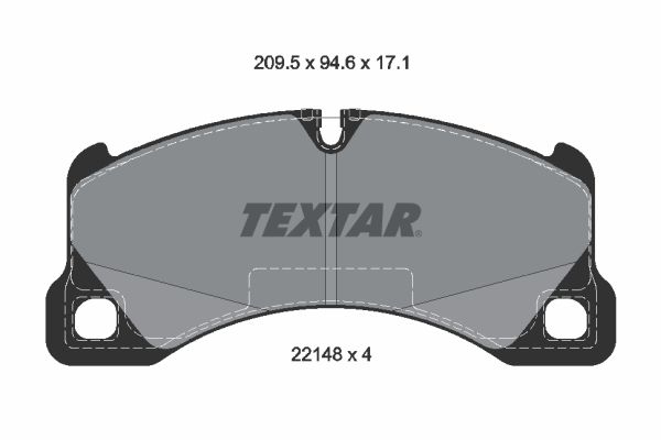 Комплект тормозных колодок, дисковый тормоз TEXTAR 2214801