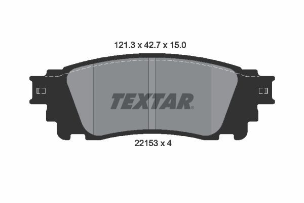 Комплект тормозных колодок, дисковый тормоз TEXTAR 2215301