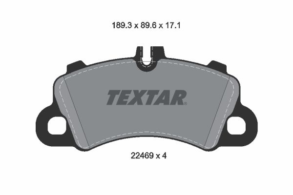 Комплект тормозных колодок, дисковый тормоз TEXTAR 2246903