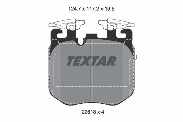 Комплект тормозных колодок, дисковый тормоз TEXTAR 2261801
