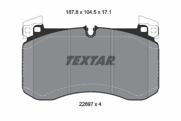 Комплект тормозных колодок, дисковый тормоз TEXTAR 2269701