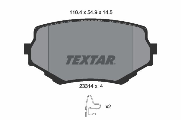 Комплект тормозных колодок, дисковый тормоз TEXTAR 2331401