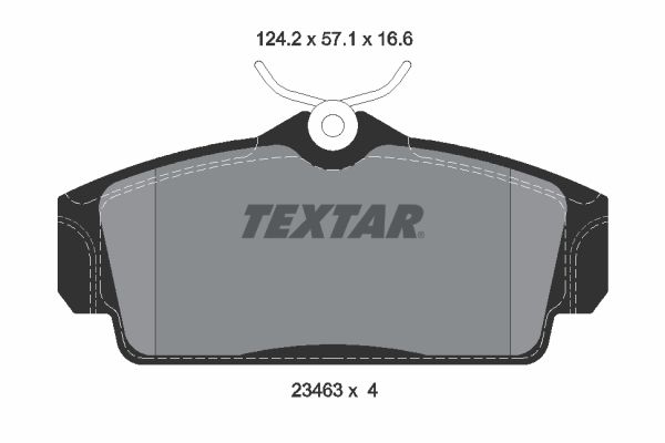 Комплект тормозных колодок, дисковый тормоз TEXTAR 2346302