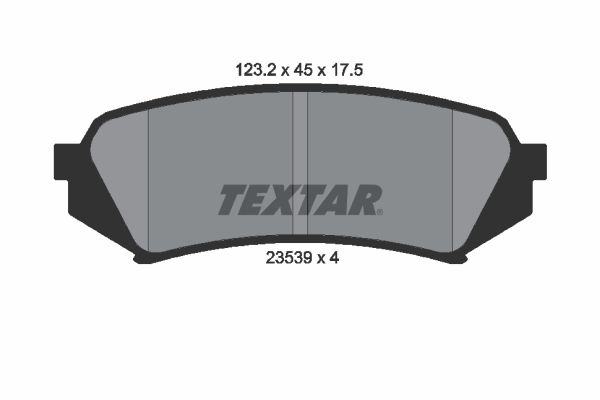 Комплект тормозных колодок, дисковый тормоз TEXTAR 2353902