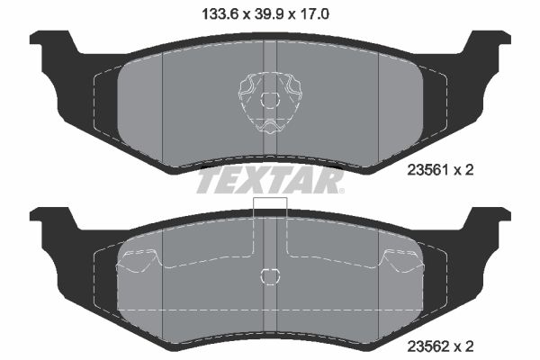 Комплект тормозных колодок, дисковый тормоз TEXTAR 2356102