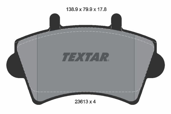 Комплект тормозных колодок, дисковый тормоз TEXTAR 2361301