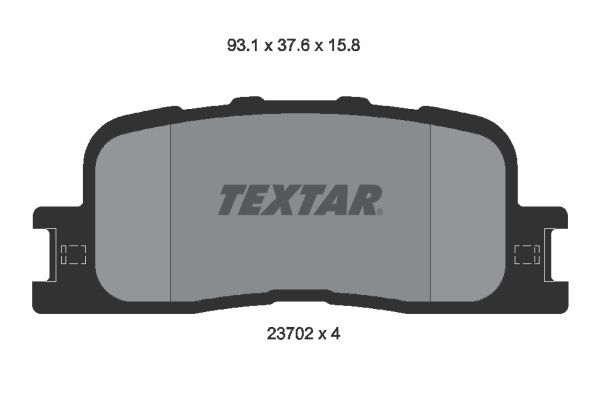 Комплект тормозных колодок, дисковый тормоз TEXTAR 2370201