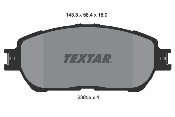 Комплект тормозных колодок, дисковый тормоз TEXTAR 2385501