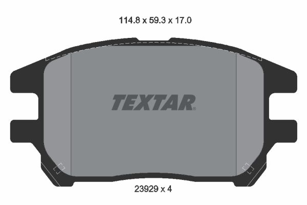 Комплект тормозных колодок, дисковый тормоз TEXTAR 2392901