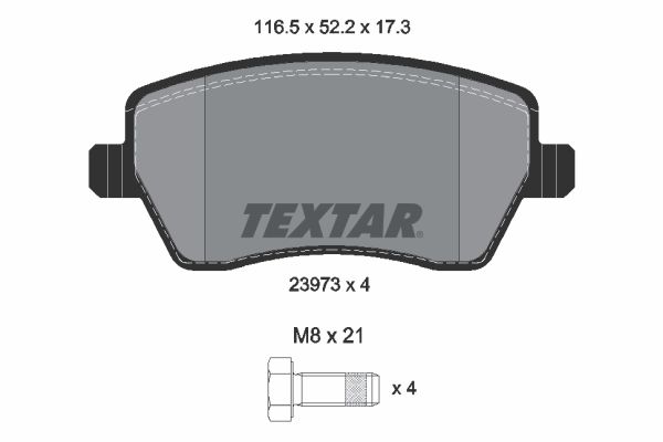 Комплект тормозных колодок, дисковый тормоз TEXTAR 2397301