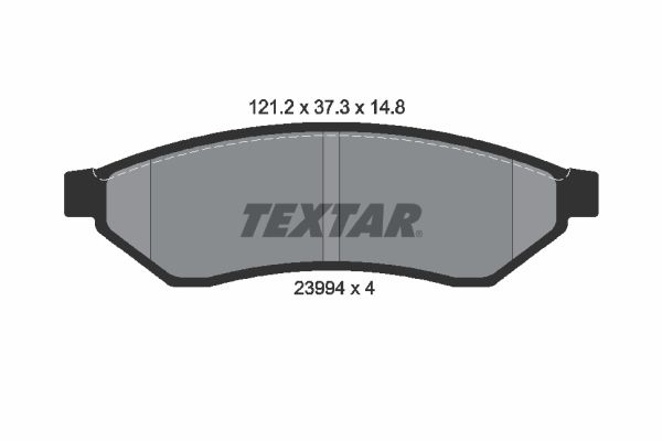 Комплект тормозных колодок, дисковый тормоз TEXTAR 2399401