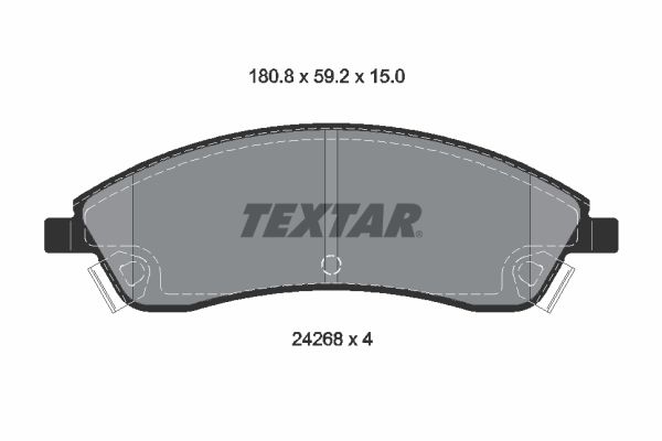 Комплект тормозных колодок, дисковый тормоз TEXTAR 2426801