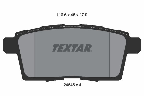 Комплект тормозных колодок, дисковый тормоз TEXTAR 2454501