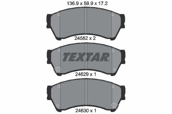 Комплект тормозных колодок, дисковый тормоз TEXTAR 2458202