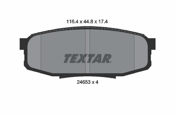 Комплект тормозных колодок, дисковый тормоз TEXTAR 2465301