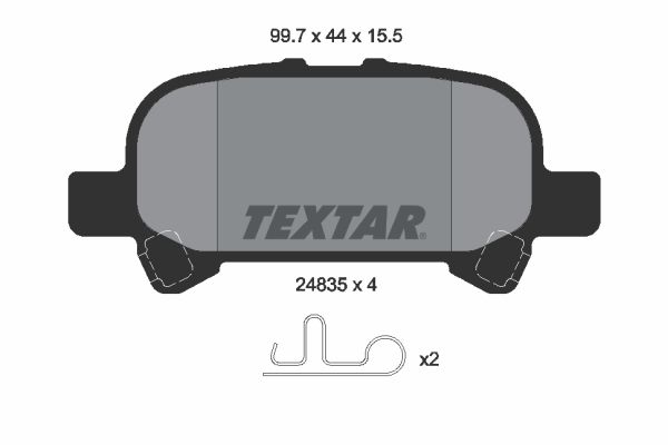 Комплект тормозных колодок, дисковый тормоз TEXTAR 2483501