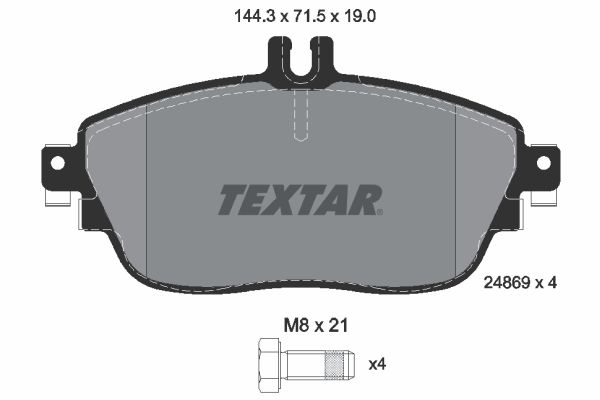 Комплект тормозных колодок, дисковый тормоз TEXTAR 2486901