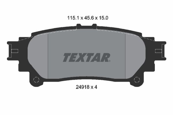 Комплект тормозных колодок, дисковый тормоз TEXTAR 2491801