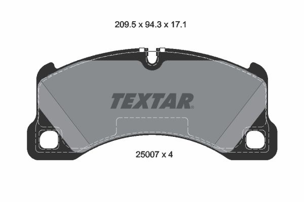 Комплект тормозных колодок, дисковый тормоз TEXTAR 2500701