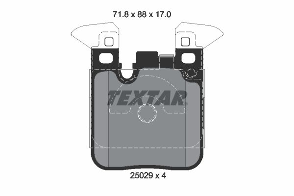Комплект тормозных колодок, дисковый тормоз TEXTAR 2502902