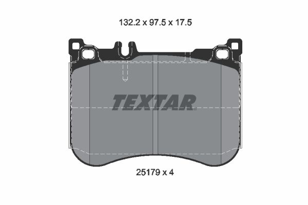 Комплект тормозных колодок, дисковый тормоз TEXTAR 2517903