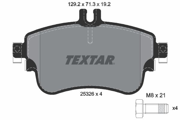 Комплект тормозных колодок, дисковый тормоз TEXTAR 2532601