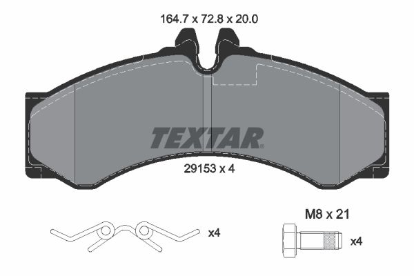 Комплект тормозных колодок, дисковый тормоз TEXTAR 2915301