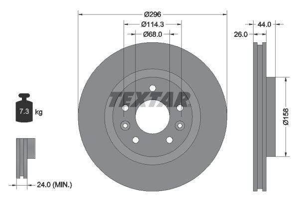 Тормозной диск TEXTAR 92274203