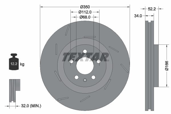 Тормозной диск TEXTAR 92319005