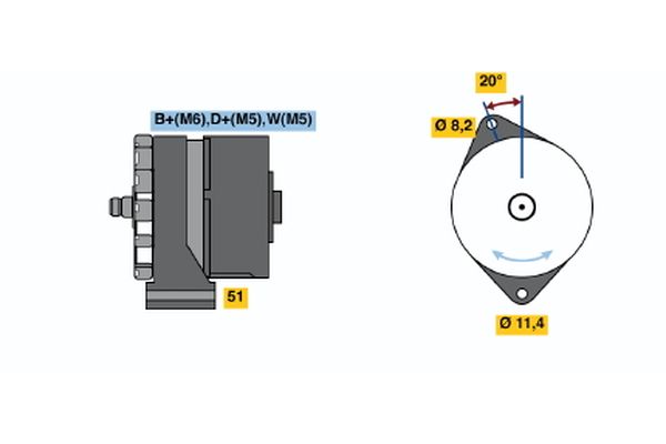 Генератор BOSCH 0986031190