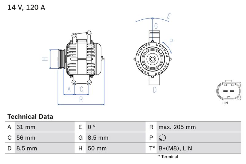 Генератор BOSCH 0986049010