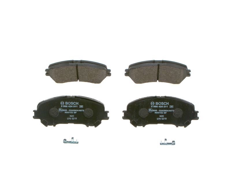 Комплект тормозных колодок, дисковый тормоз BOSCH 0986424011