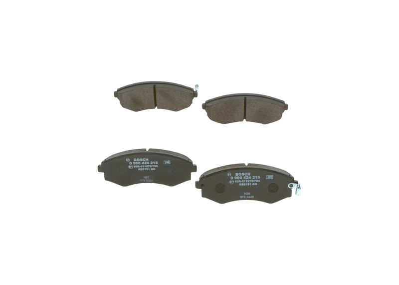 Комплект тормозных колодок, дисковый тормоз BOSCH 0986424215