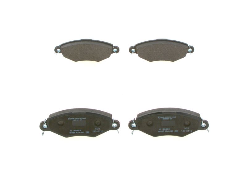 Комплект тормозных колодок, дисковый тормоз BOSCH 0986424453