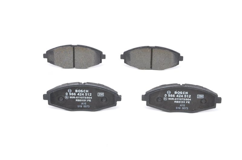 Комплект тормозных колодок, дисковый тормоз BOSCH 0986424512