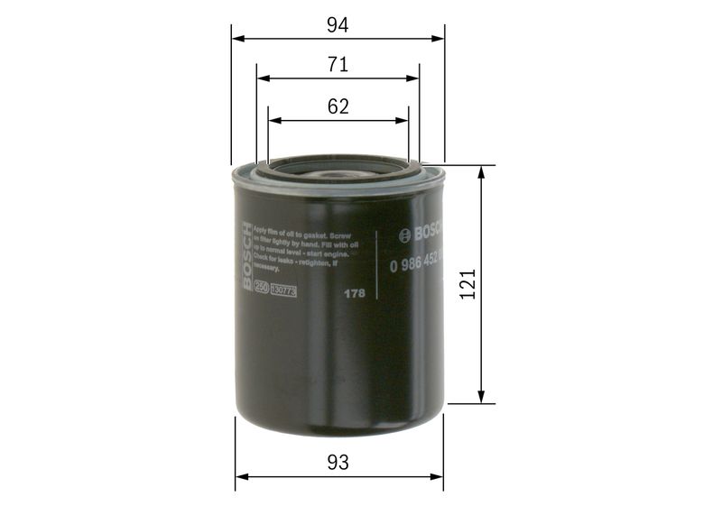 Масляный фильтр BOSCH 0986452005