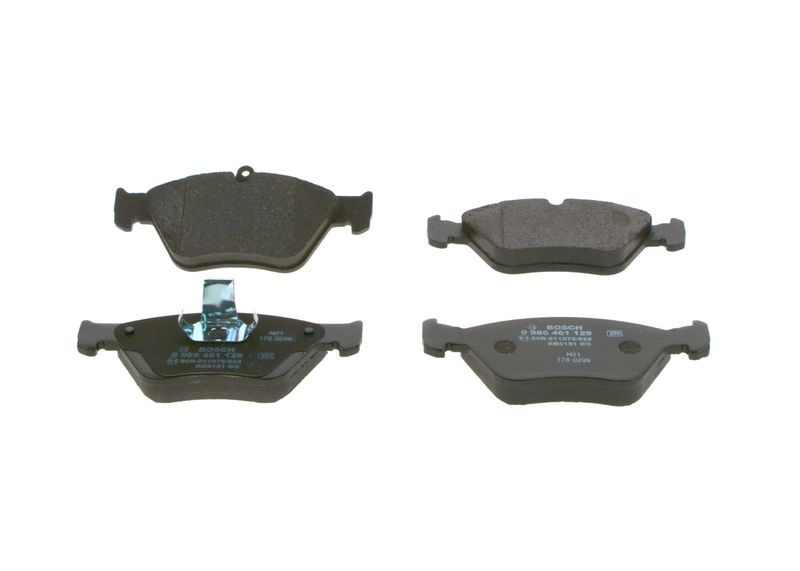 Комплект тормозных колодок, дисковый тормоз BOSCH 0986461129