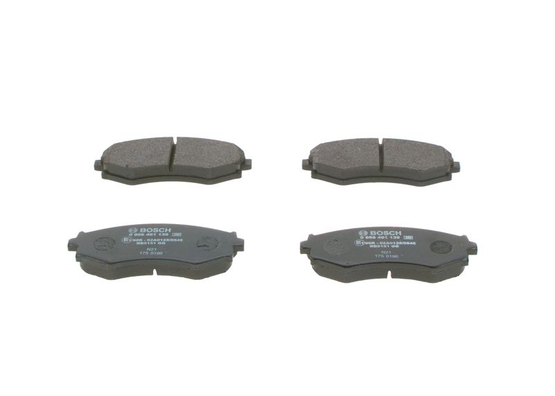 Комплект тормозных колодок, дисковый тормоз BOSCH 0986461139