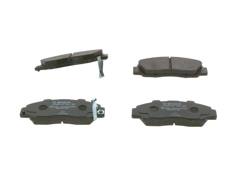 Комплект тормозных колодок, дисковый тормоз BOSCH 0986461142