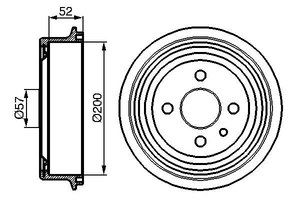 Тормозной барабан BOSCH 0986477018