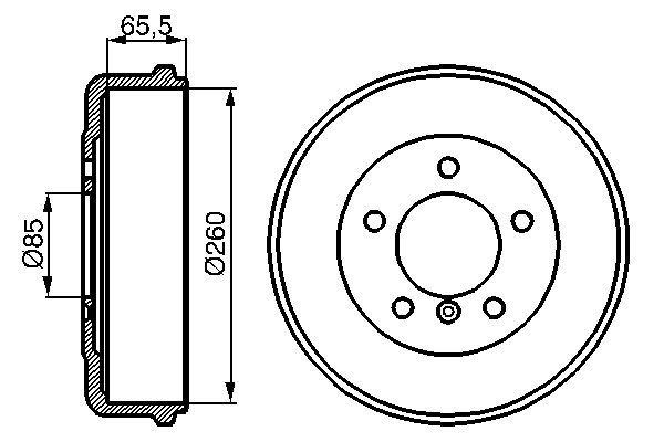 Тормозной барабан BOSCH 0986477038