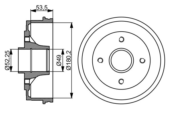 Тормозной барабан BOSCH 0986477061