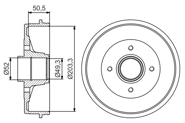 Тормозной барабан BOSCH 0986477196