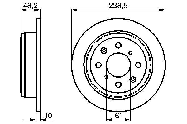 Тормозной диск BOSCH 0986478350