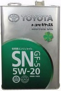 TOYOTA Motor Oil 5W-20 SN/GF-5 4 л. TOYOTA 0888010605