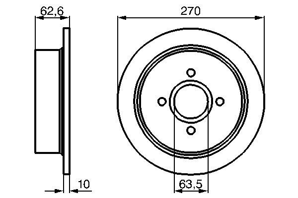 Тормозной диск BOSCH 0986478672