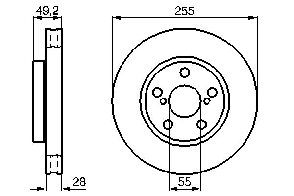 Тормозной диск BOSCH 0986478858