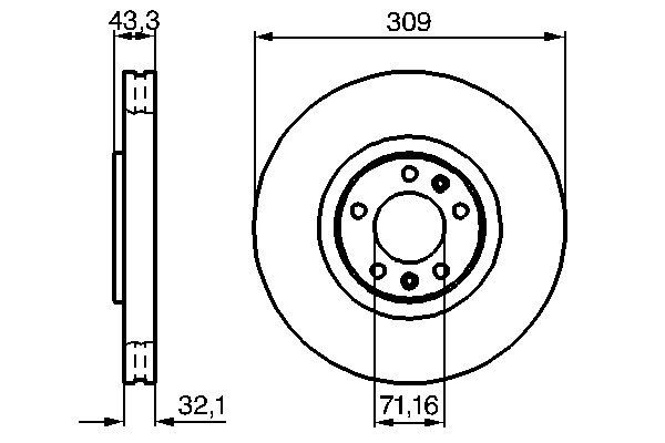 Тормозной диск BOSCH 0986479027