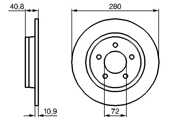 Тормозной диск BOSCH 0986479181