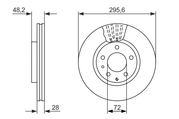Тормозной диск BOSCH 0986479758
